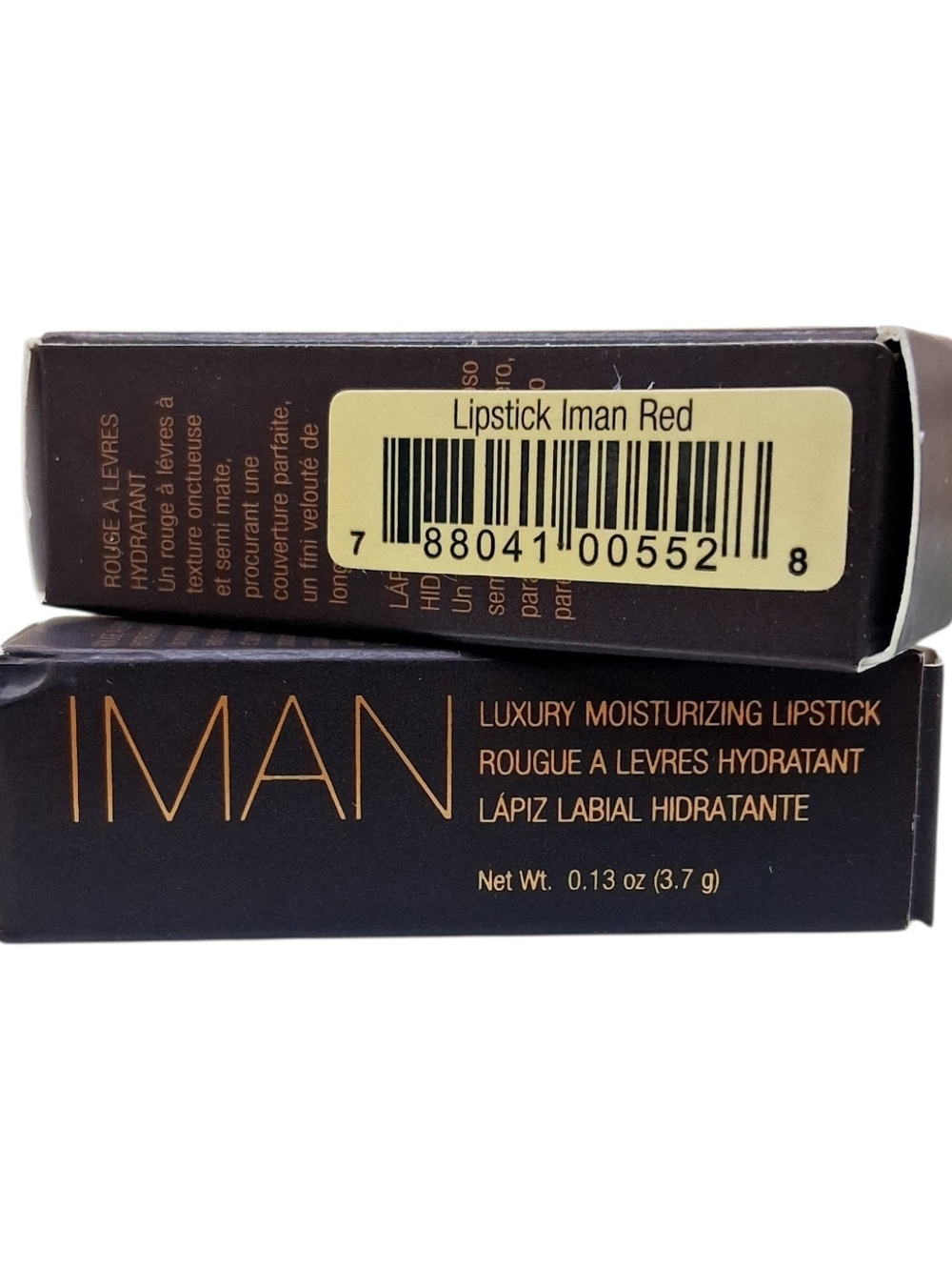 2-PK IMAN Luxury Moisturizing Lipstick 0.13oz  – RED